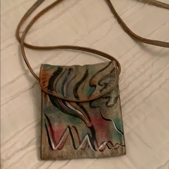 Handbags - Hand painted leather bag